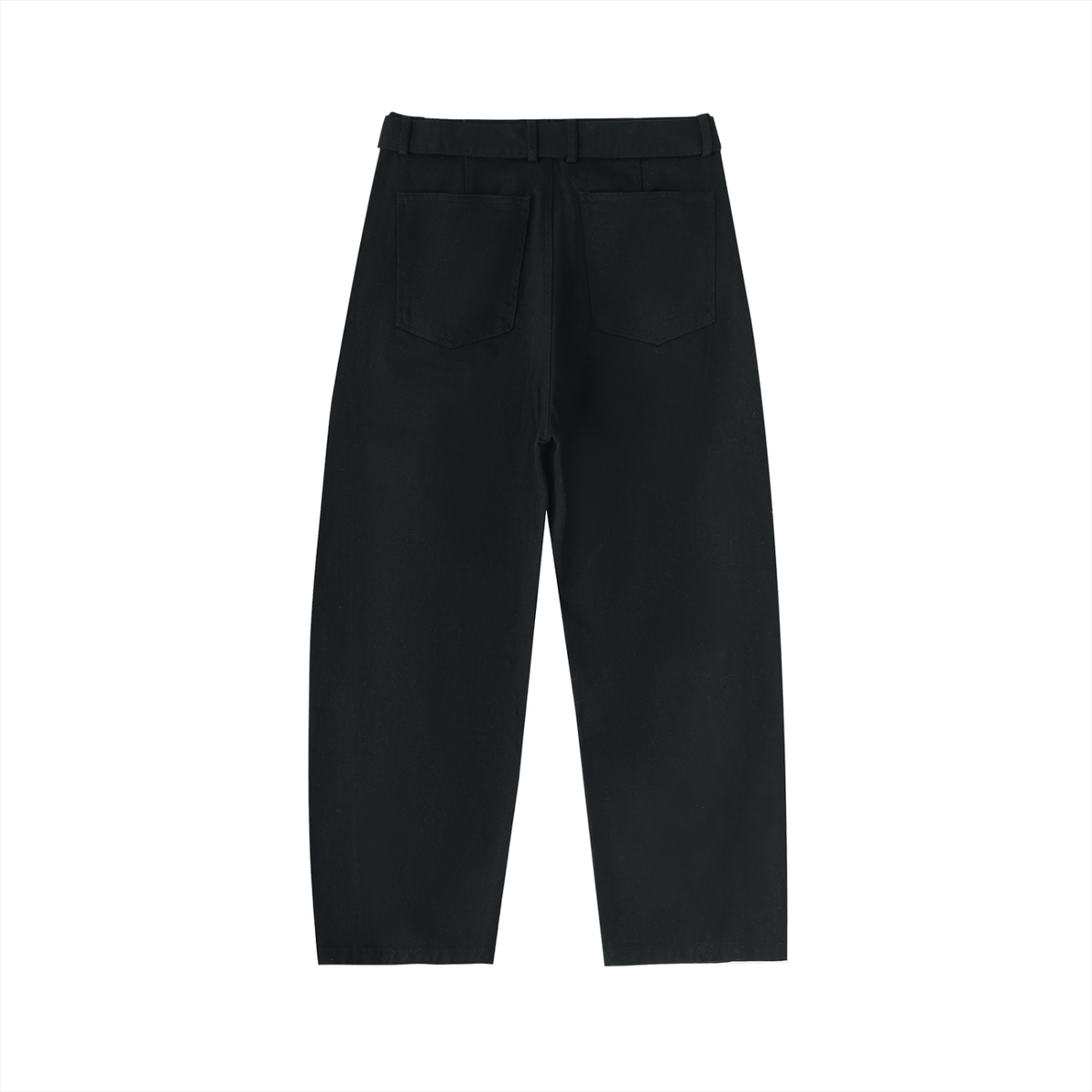 Women's Belted Barrel-leg Chino Pants