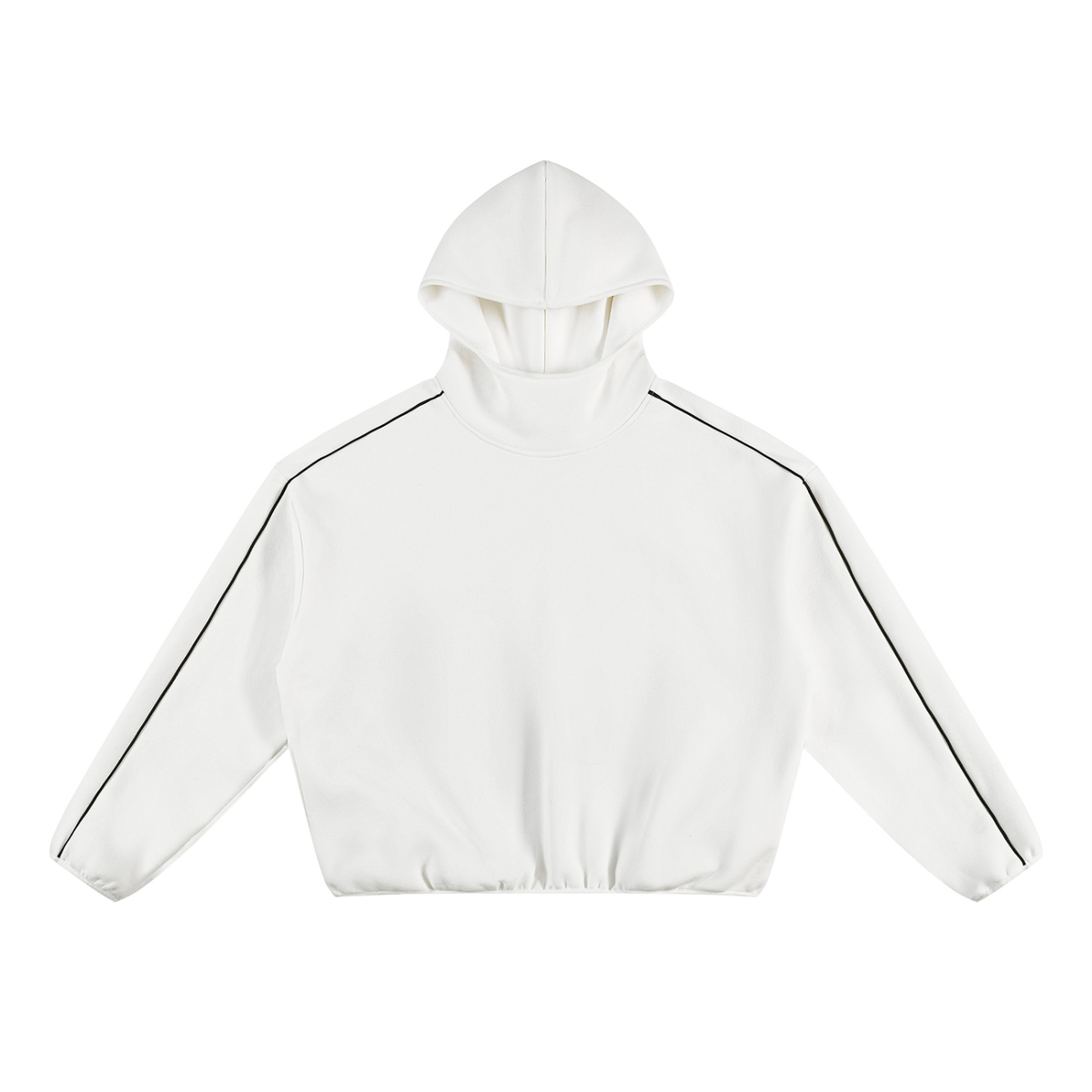 Boxy Piping Fleece Hoodie
