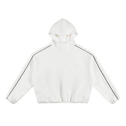 Boxy Piping Fleece Hoodie