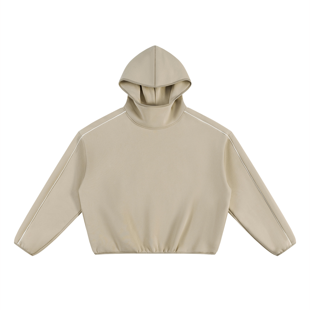 Boxy Piping Fleece Hoodie