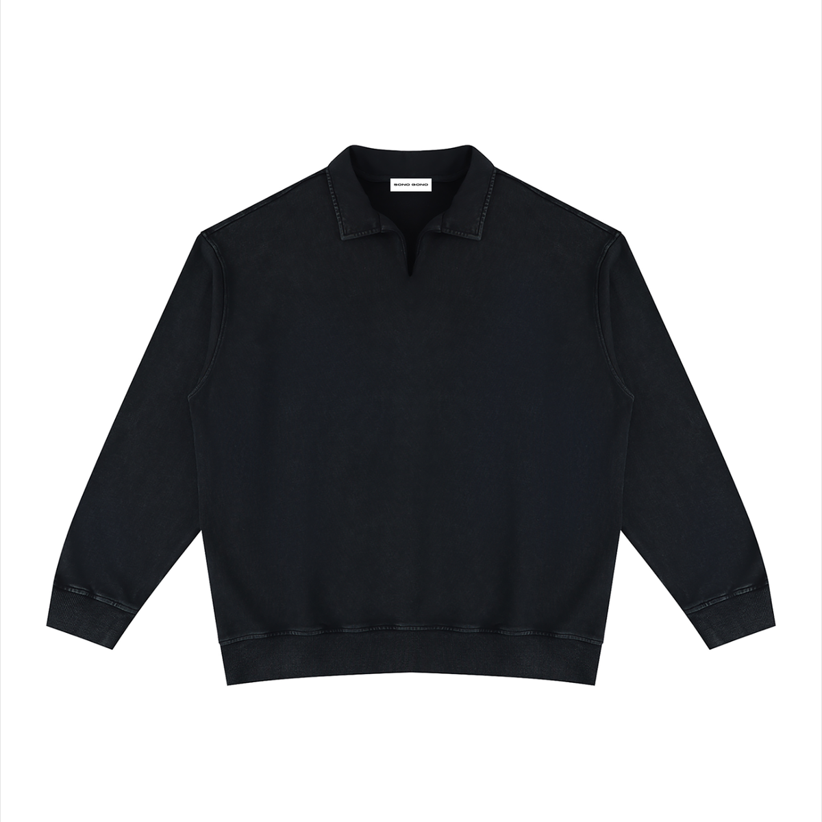 Vintage Wash Collared Sweatshirt