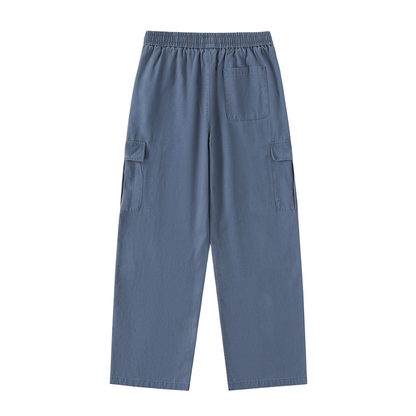 Men's Drawstring Waist Straight-Leg Cargo Pants