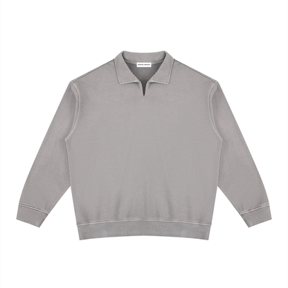 Vintage Wash Collared Sweatshirt