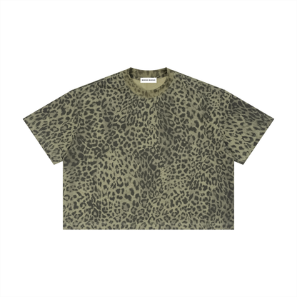 Leopard Print Boxy T-Shirt