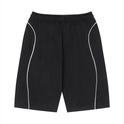 Piping Drawstring Shorts