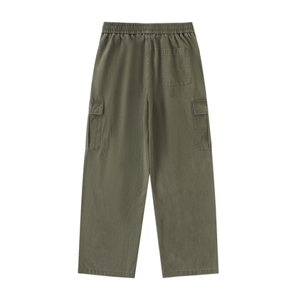 Men's Drawstring Waist Straight-Leg Cargo Pants