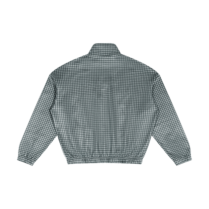 Plaid Quarter-Zip Sweatshirt