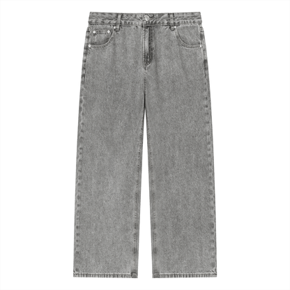 Vintage Wash Straight Leg Jeans