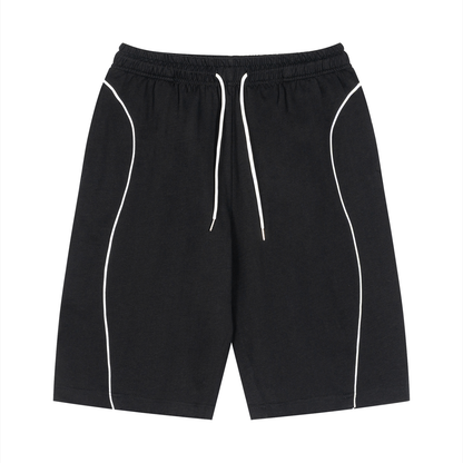 Piping Drawstring Shorts