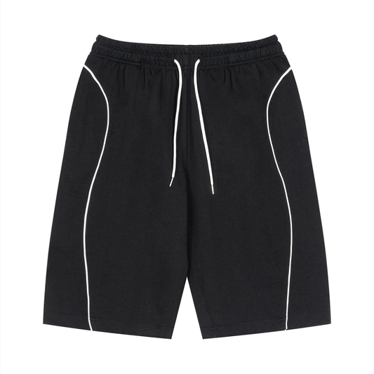 Piping Drawstring Shorts