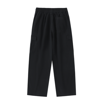 Men's Drawstring Waist Straight-Leg Cargo Pants