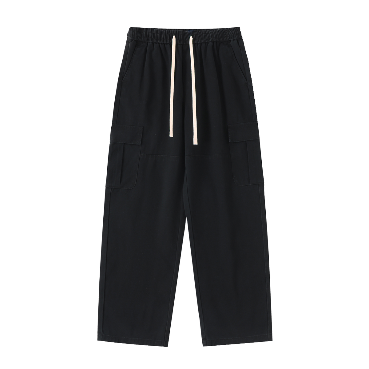 Men's Drawstring Waist Straight-Leg Cargo Pants