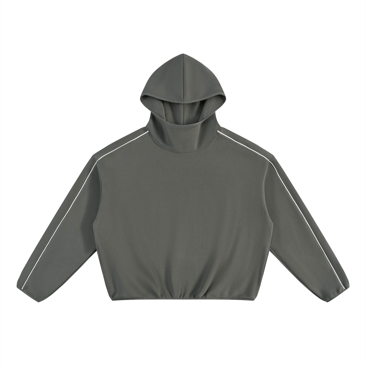 Boxy Piping Fleece Hoodie