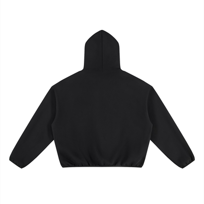 Boxy Piping Fleece Hoodie