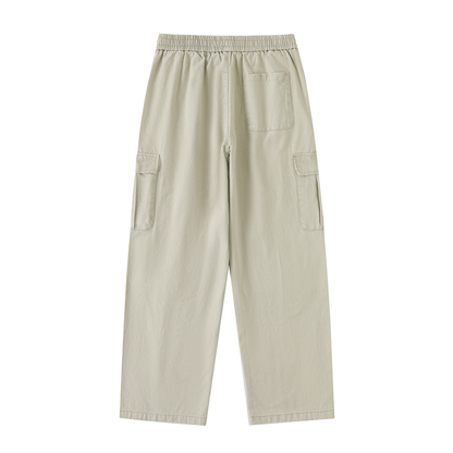 Men's Drawstring Waist Straight-Leg Cargo Pants