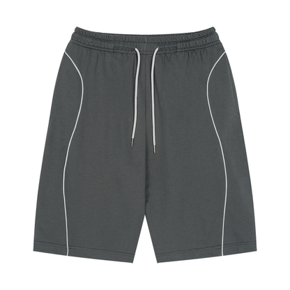 Piping Drawstring Shorts