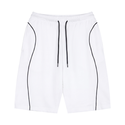 Piping Drawstring Shorts