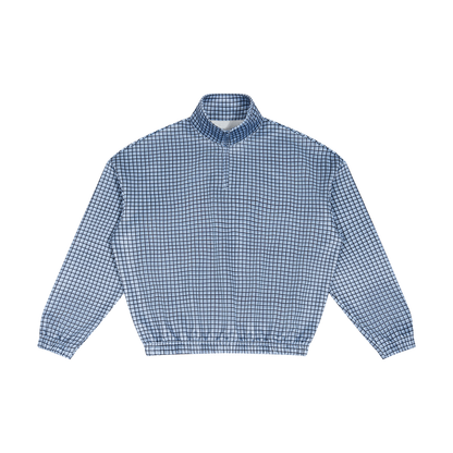 Plaid Quarter-Zip Sweatshirt