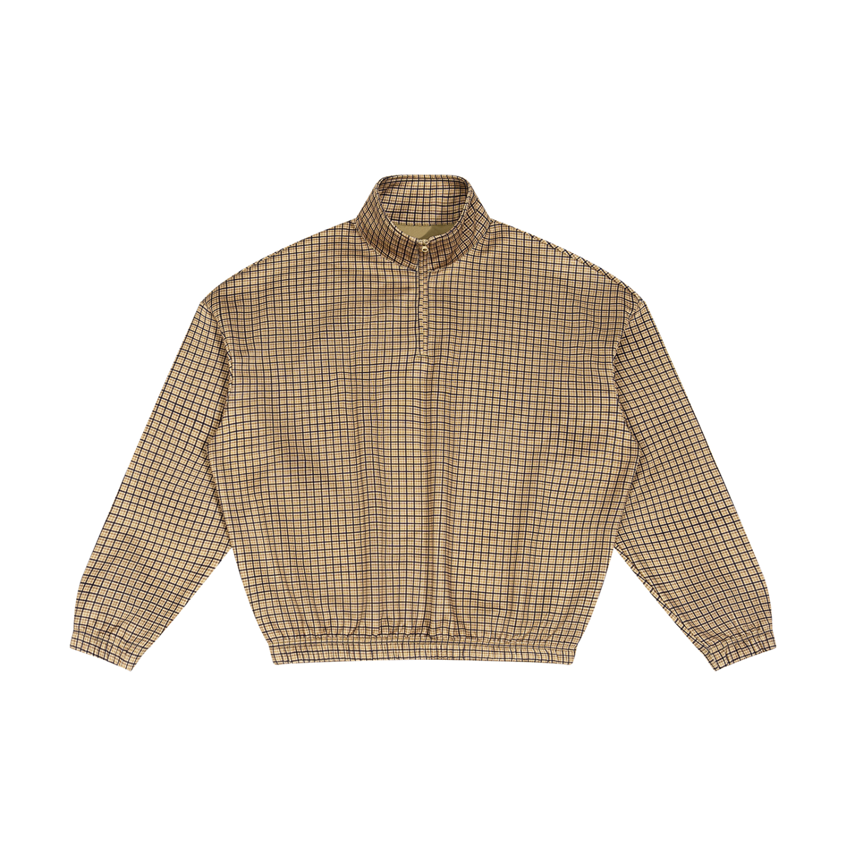 Plaid Quarter-Zip Sweatshirt