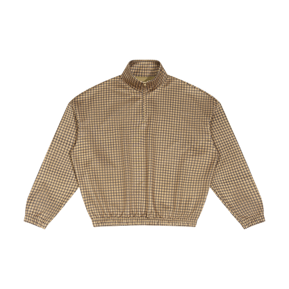 Plaid Quarter-Zip Sweatshirt