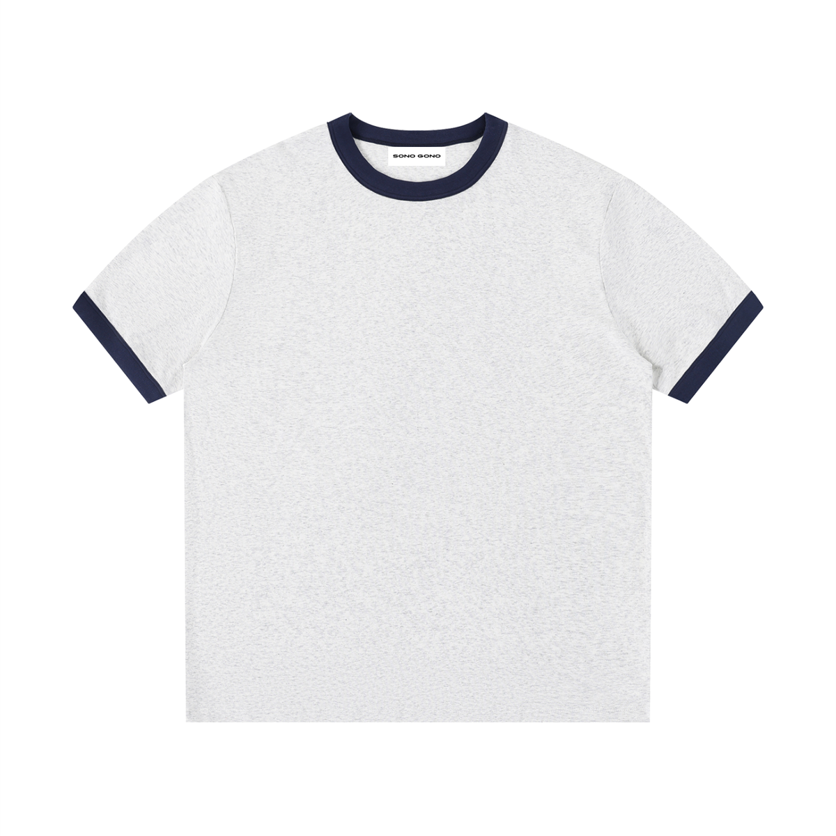 Contrast Edge Ribbed Crewneck T-Shirt