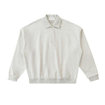 Men's Heavyweight Fleece Polo Sweatshirt