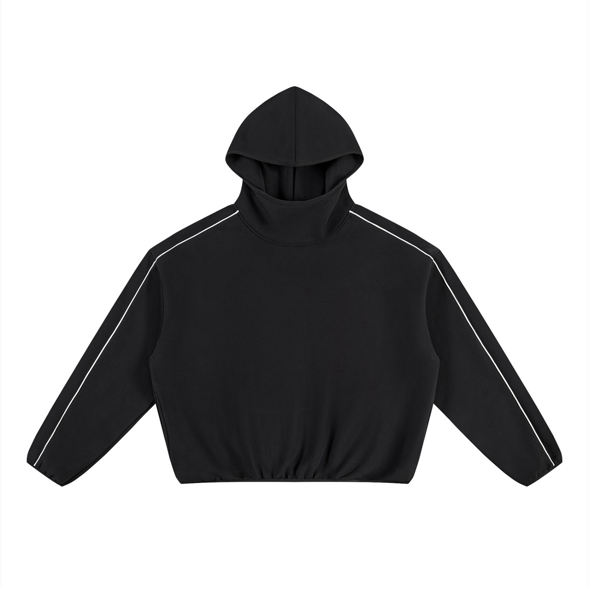 Boxy Piping Fleece Hoodie