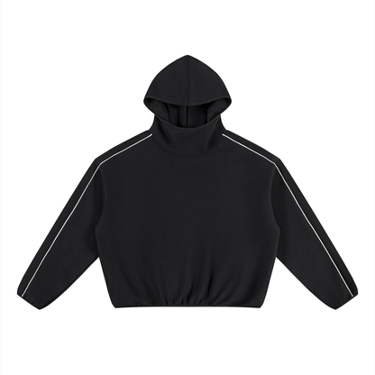 Boxy Piping Fleece Hoodie