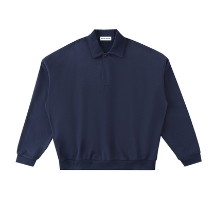 Men's Heavyweight Fleece Polo Sweatshirt
