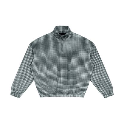 Plaid Quarter-Zip Sweatshirt