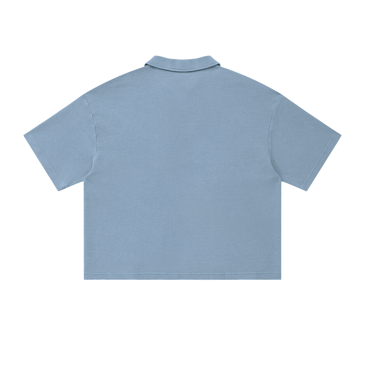 Vintage Wash Waffle Boxy Polo Shirt
