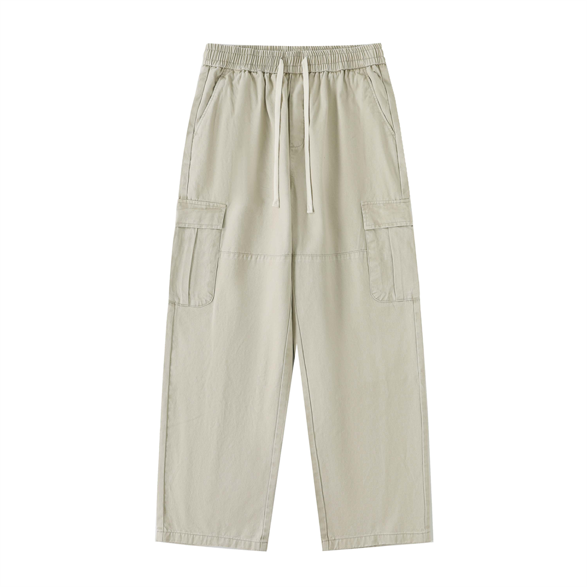 Men's Drawstring Waist Straight-Leg Cargo Pants