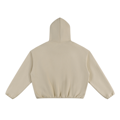 Boxy Piping Fleece Hoodie